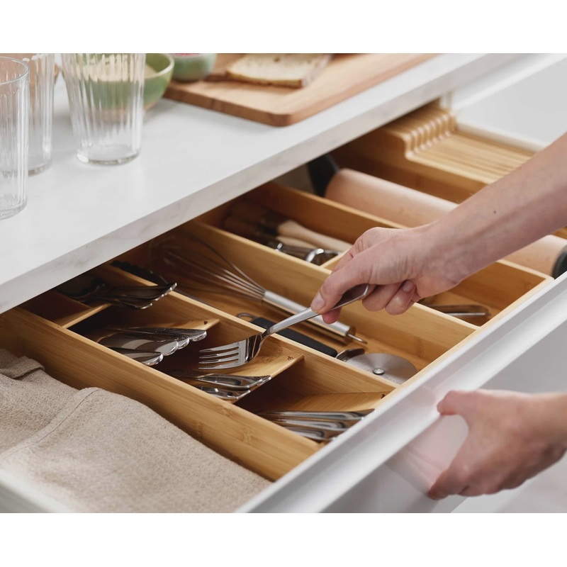 DrawerStore Bamboo Cutlery, Utensil & Gadget Organiser
