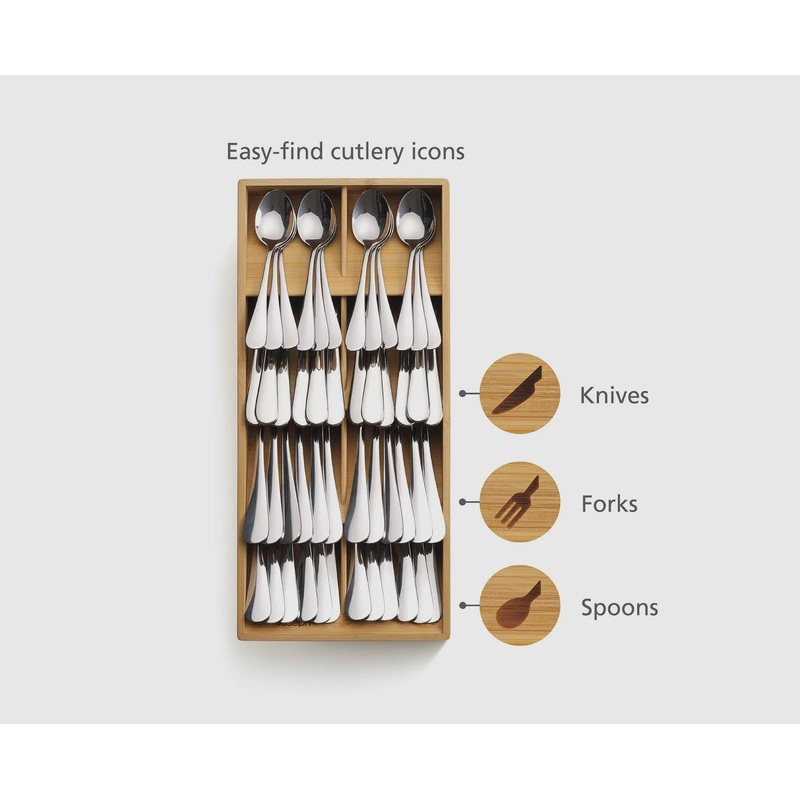 DrawerStore Bamboo Large Cutlery Organiser