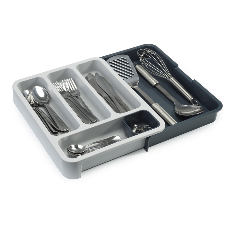 DrawerStore Expandable Cutlery Tray | Grey