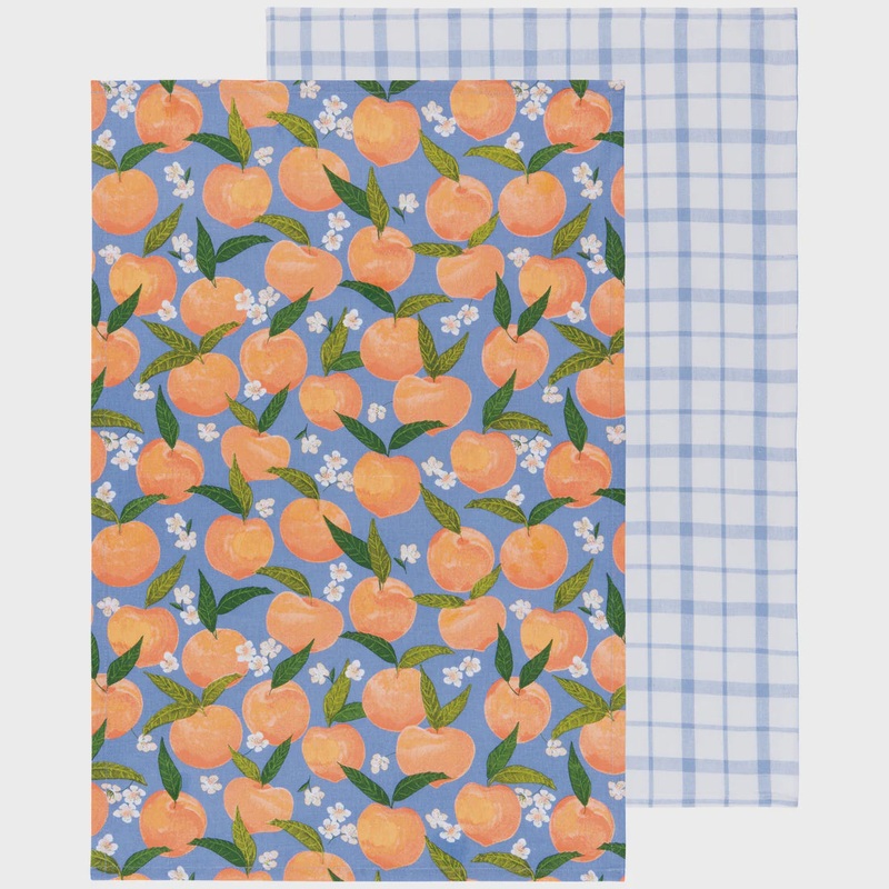 Peaches Dishtowels, Set of 2