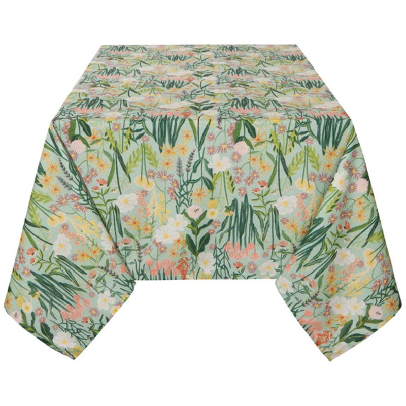 Bees & Blooms Clean Coast Tablecloth, 60"x120"