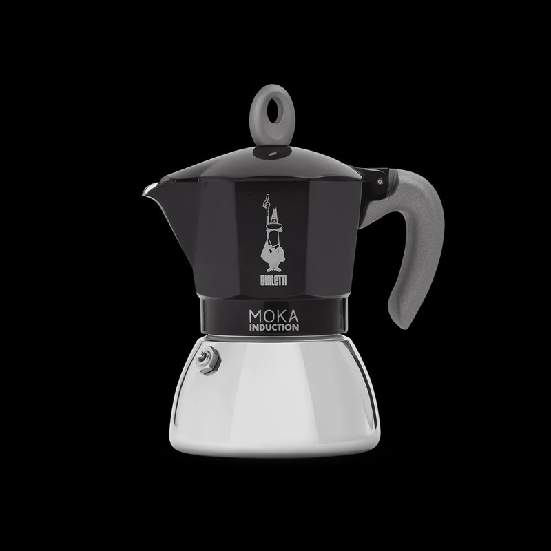 Black Moka Induction Coffee Maker, 4 Cups
