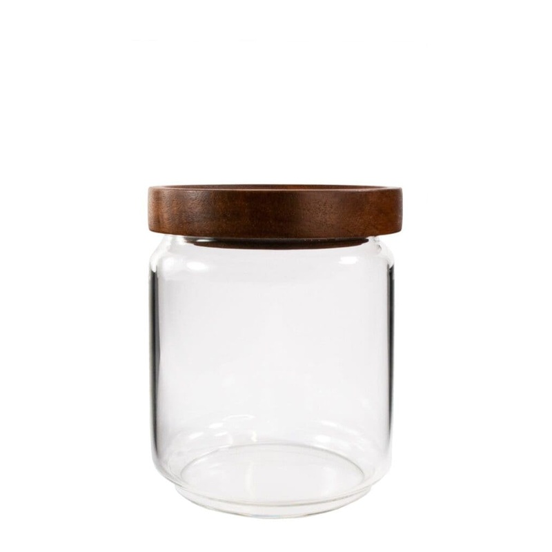 Borosilicate Canister with Acacia Lid, 13oz