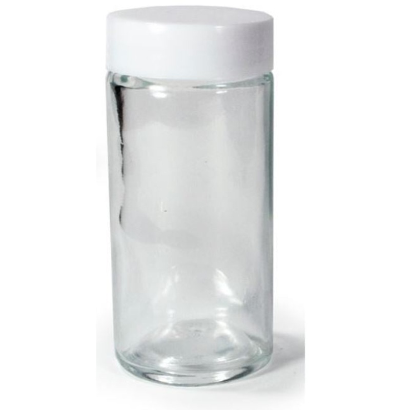 Glass Spice Jar with White Lid