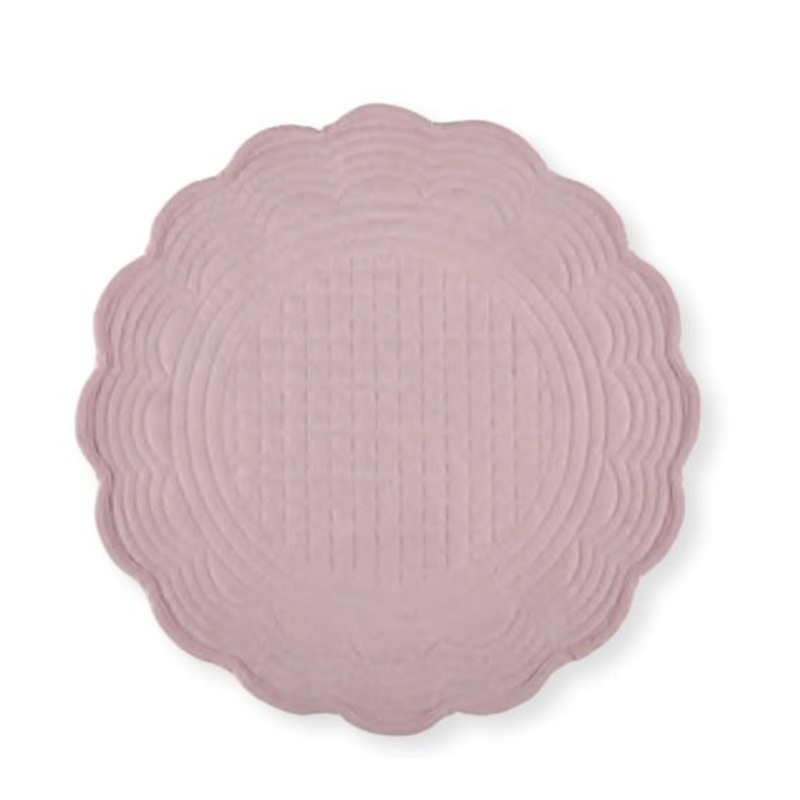 Mabel Pink Round Scalloped Placemats
