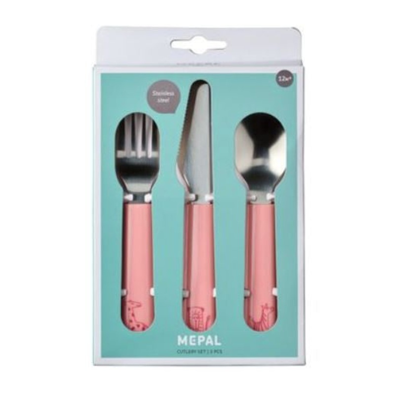 MIO Childrens Cutlery Set, Deep Pink