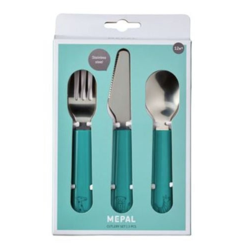 MIO Childrens Cutlery Set, Deep Turquoise