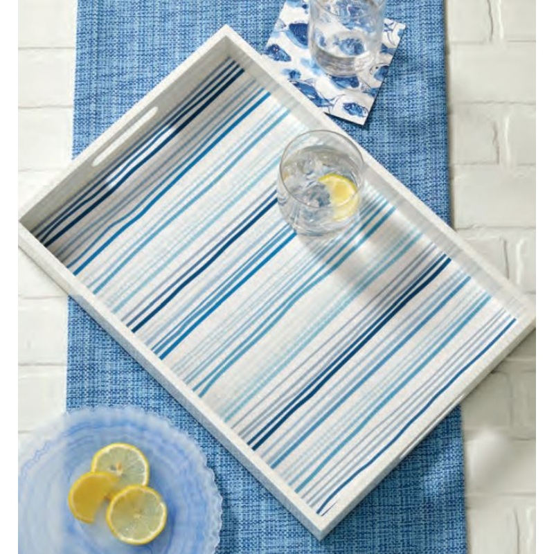 Serving Tray | Blue Watercolor