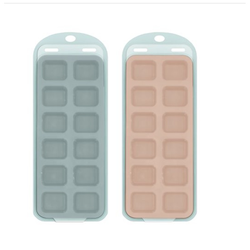 Silicone Ice Mold Tray with Cover (Set of 2)