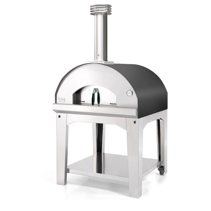 Marinara Wood Oven on Stainless Cart