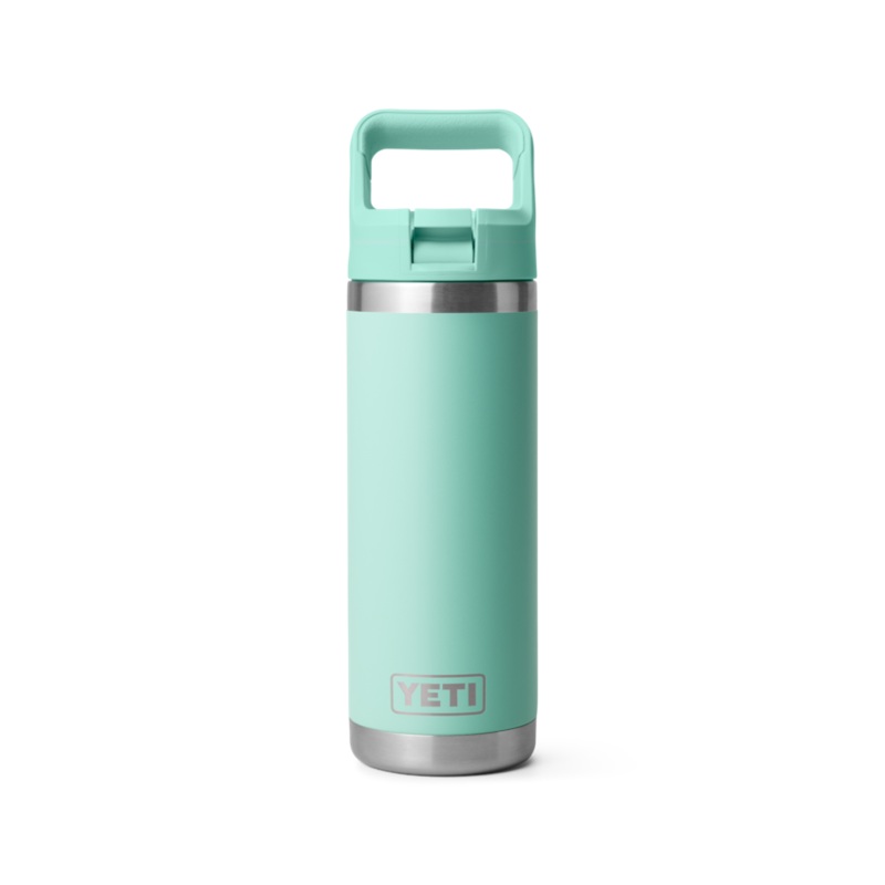 18 oz. / 532ml Bottle w/ Matching Straw Cap - Seafoam