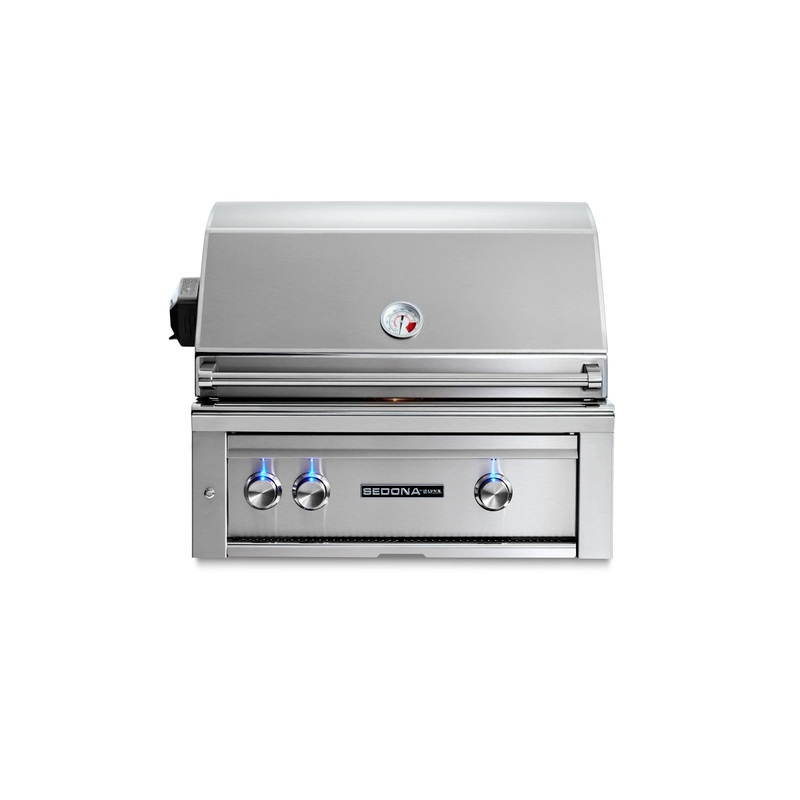 30" Built-in Grill with 1 Prosear Burner and 1 Stainless Steel Burner and Rotisserie (L500PSR)
