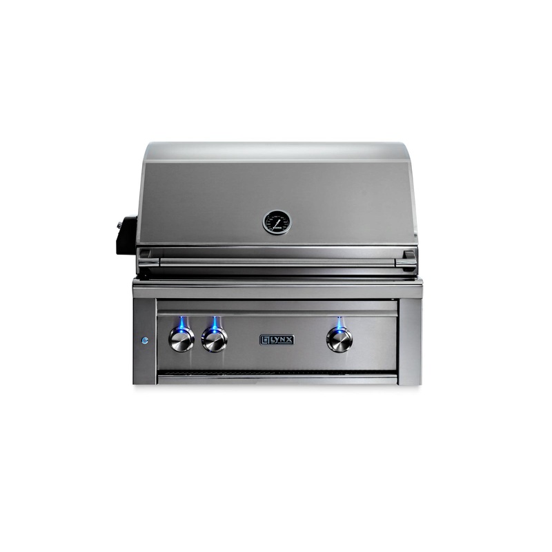 30" Professional Built-in Grill with 1 Trident Infrared Burner and 1 Ceramic Burner and Rotisserie (L30TR)