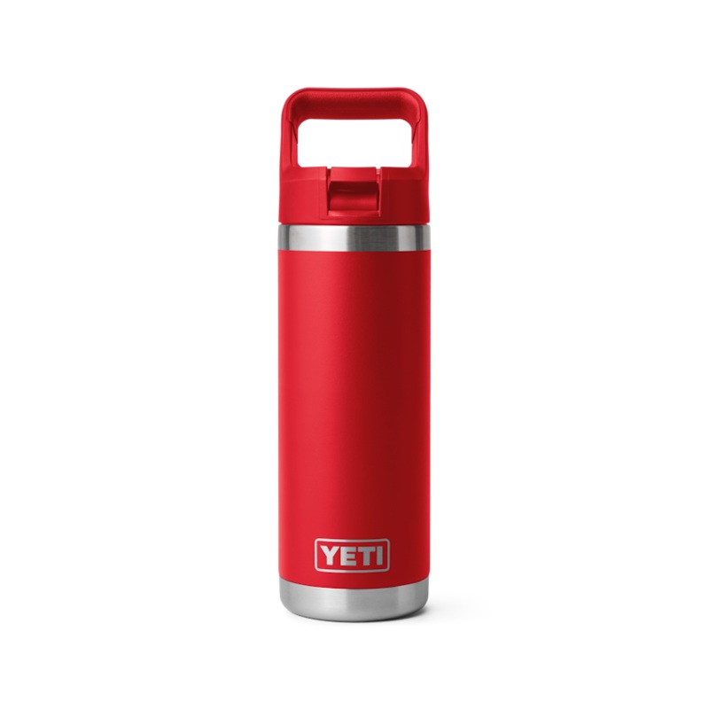 18 oz. / 532ml Bottle w/ Matching Straw Cap - Rescue Red