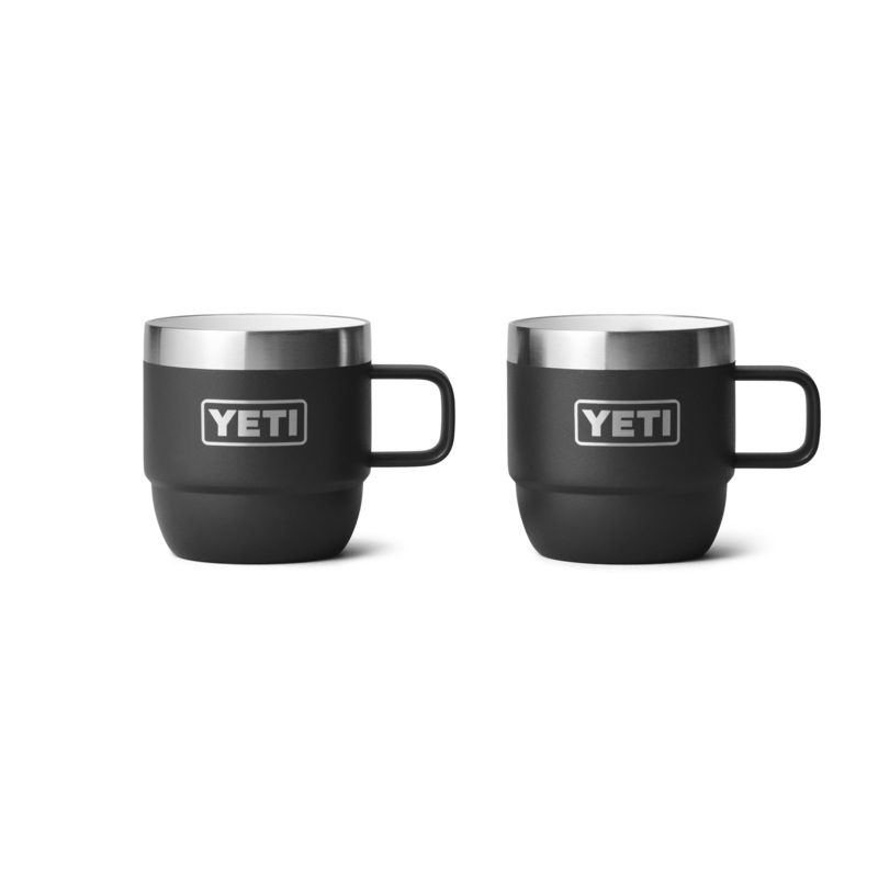 6 oz. / 177ml Stackable Mugs - Black (2 pack)