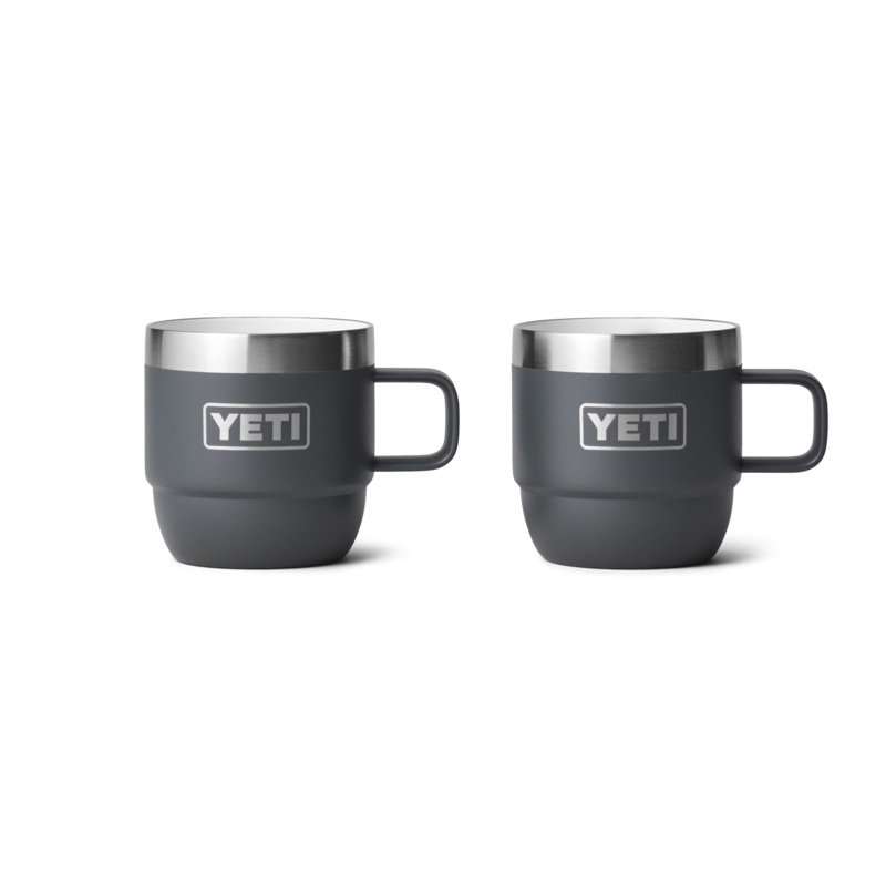 6 oz. / 177ml Stackable Mugs - Charcoal (2 pack)