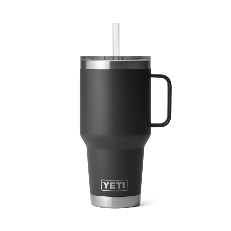 35 oz. / 1L Straw Mug w/ Straw Lid - Black