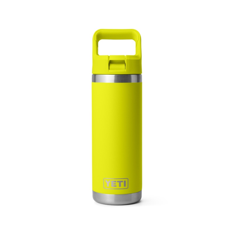 18 oz. / 532ml Bottle w/ Matching Straw Cap - Firefly Yellow