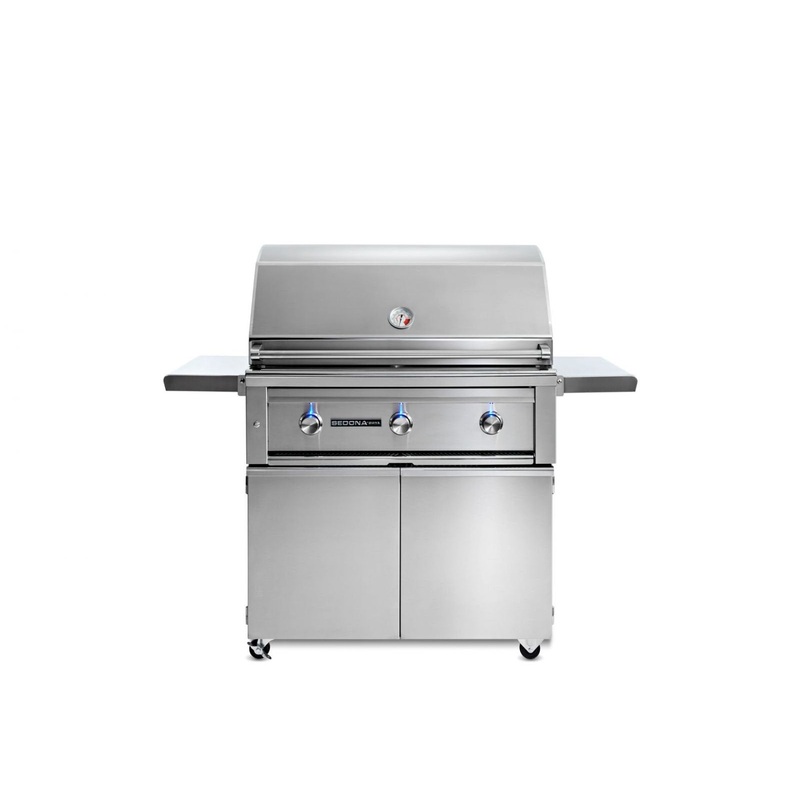 36" Freestanding Grill with 1 Prosear Infrared Burner and 2 Stainless Steel Burners (L601PSF)