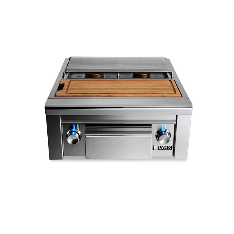 Professional Prep Center with Double Side Burner