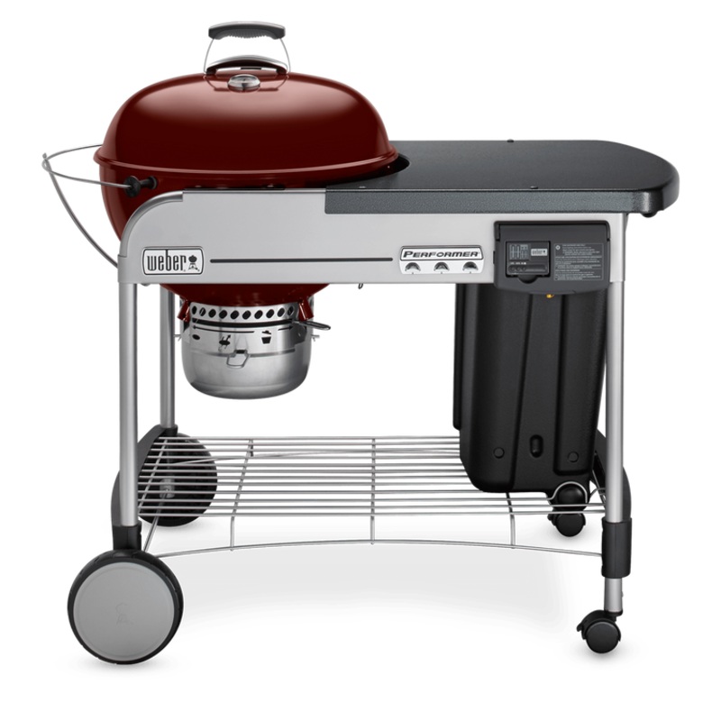 22" Performer Deluxe Charcoal Grill-CRIMSON
