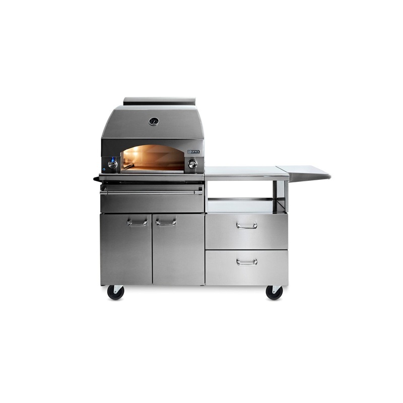 30" Napoli Outdoor Oven on Mobile Kitchen Cart