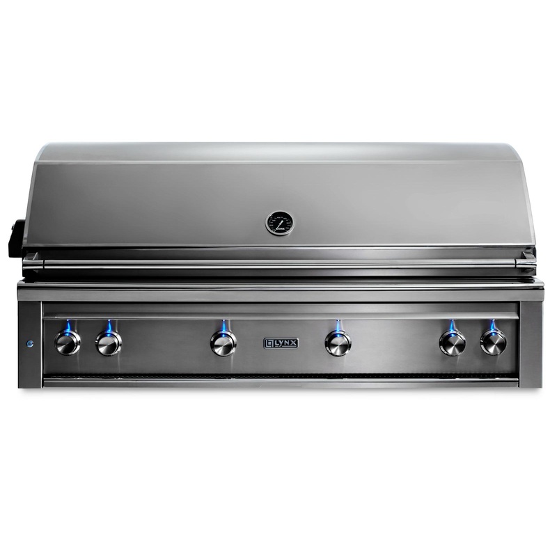 54" Professional Built-in Grill with 1 Trident Infrared Burner and 3 Ceramic Burners and Rotisserie (L54TR)