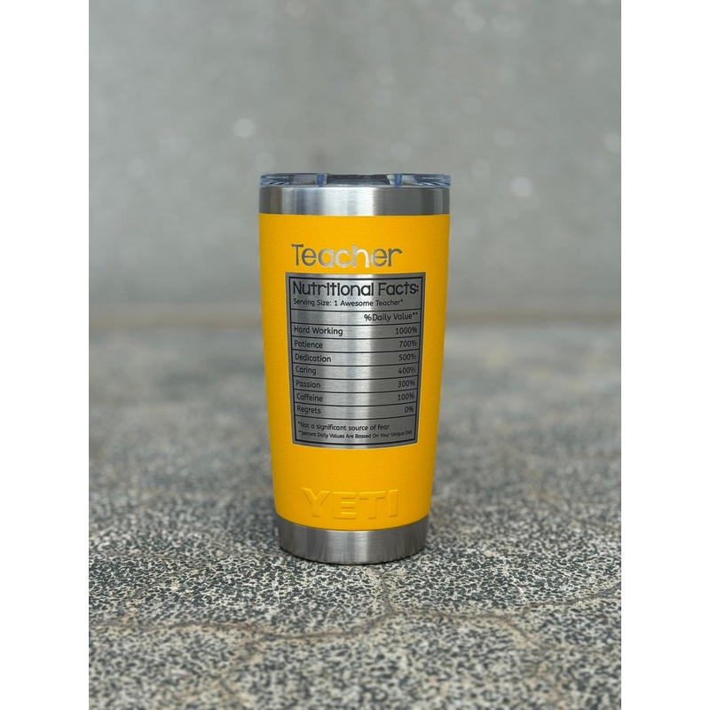 20 oz. / 591ml Alpine Yellow Tumbler with Engraved Design