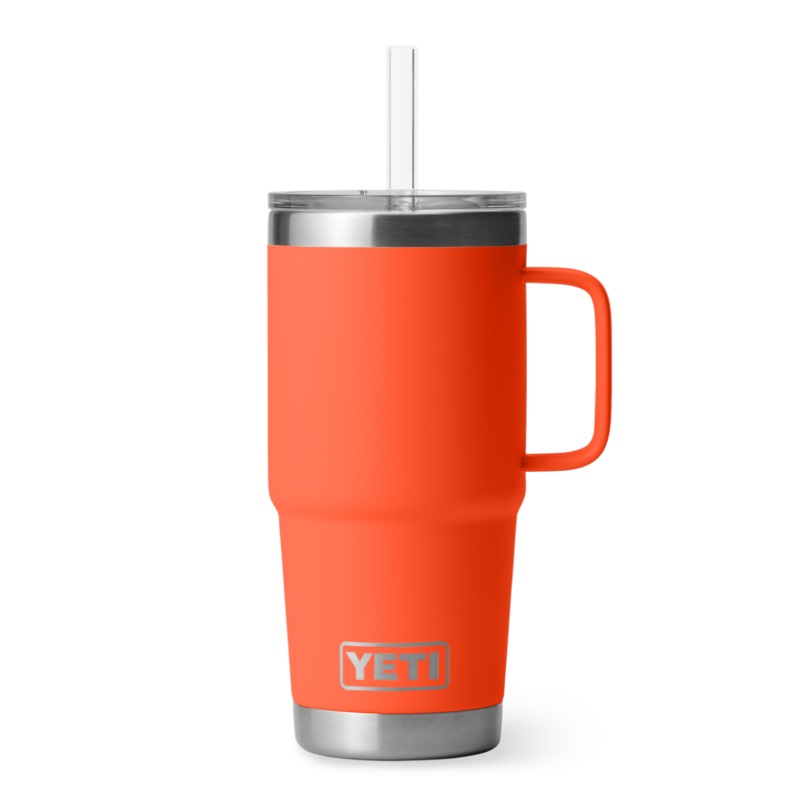 25 oz. / 739ml Straw Mug w/ Straw Lid - Papaya