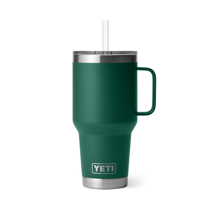 35 oz. / 1L Straw Mug w/ Straw Lid - Black Forest Green