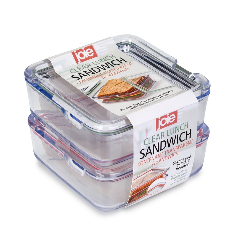 Clear Lunch Sandwich Container 2 Pack