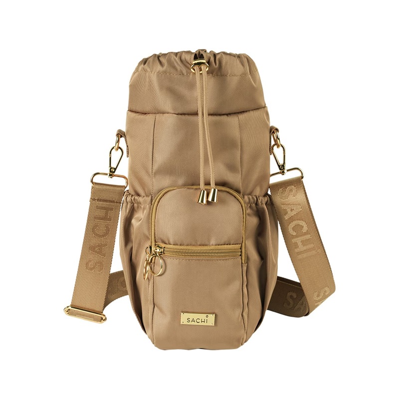 Crossbody Insulated Bottle Bag (Latte)