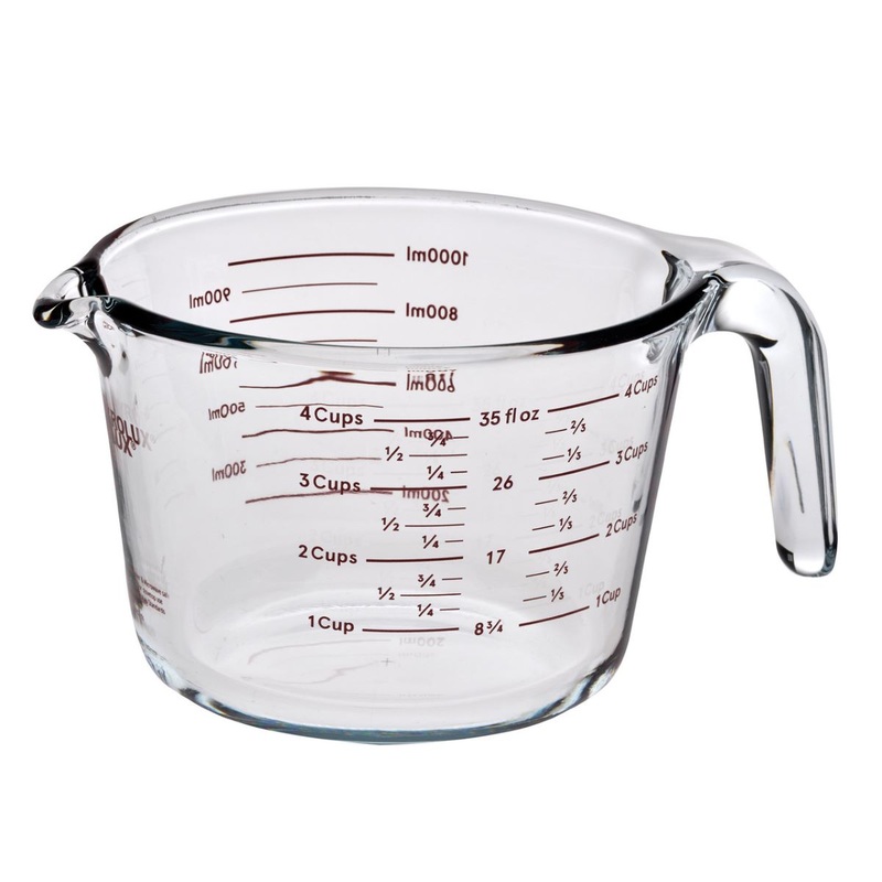 Glass Measure Jug 4 Cup 1000ml