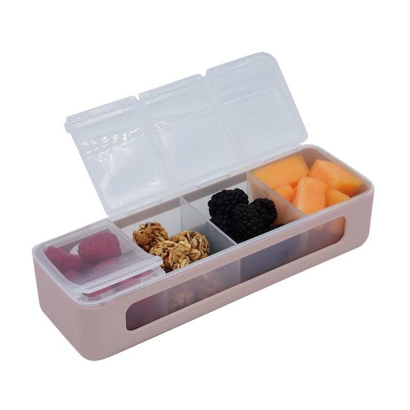 Luxe 4 Compartment Snackle Box (Pink)