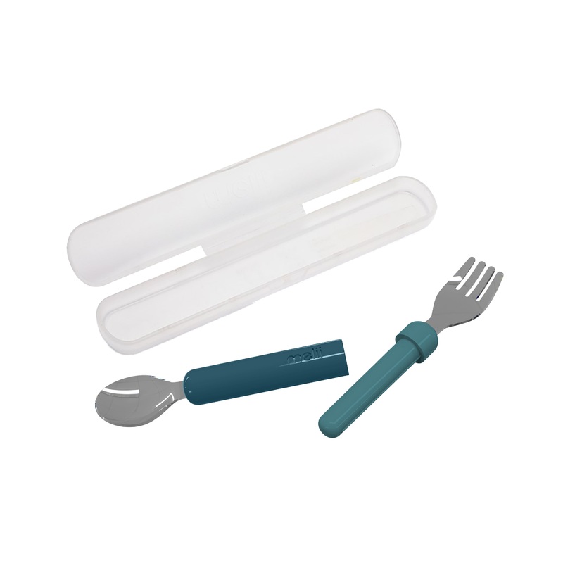 Luxe Detachable Spoon & Fork (Blue)
