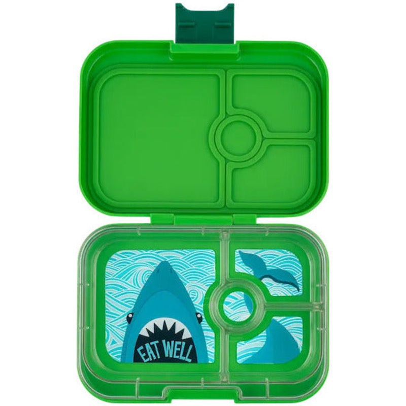 Panino 4 Compartment Bento Style Lunch Box - Bamboo Green
