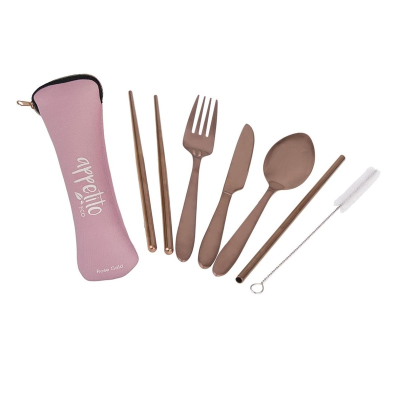 6 Piece Stainless Steel Travellers Cutlery Set