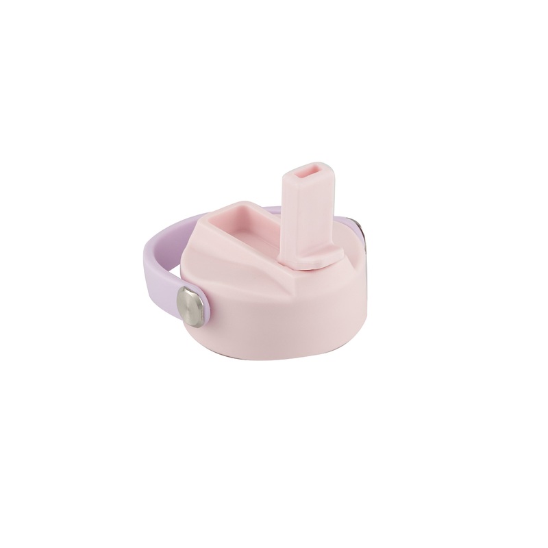 Bella Sipper Lid - Blush Lid with Lilac Strap