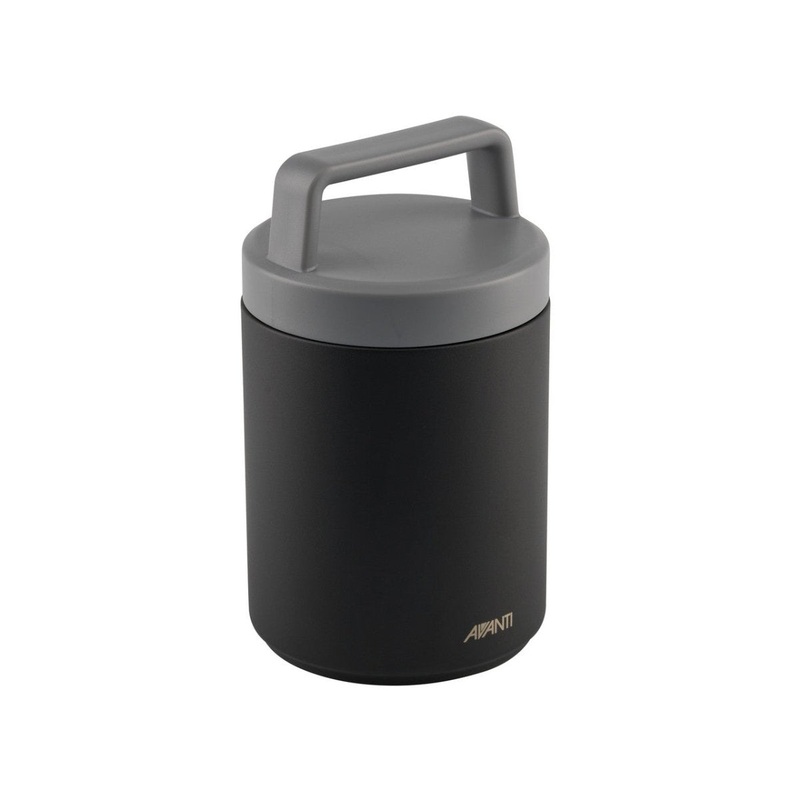 Insulated Food Jar With Handle 480ml - Black/Charcoal