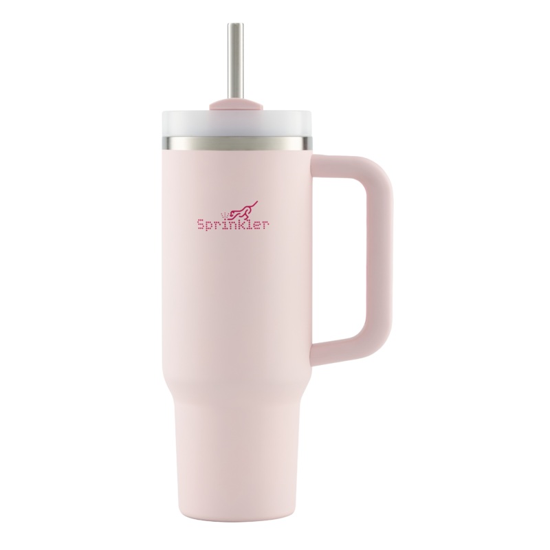 Sunny Insulated Tumbler with Straw Lid 1L - Blush Pink
