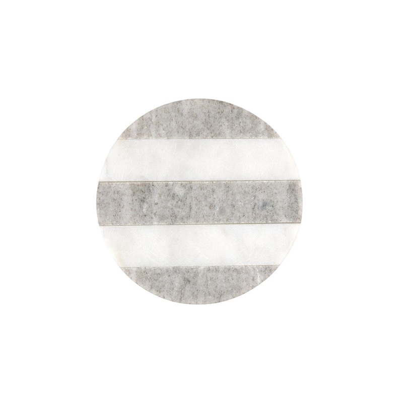 Coaster Collective Round Marble Coaster 10cm Beige Stripe
