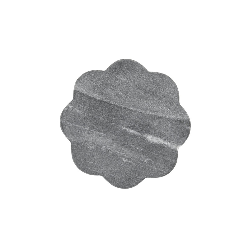Coaster Collective Scallop Marble Coaster 11.5cm Charcoal