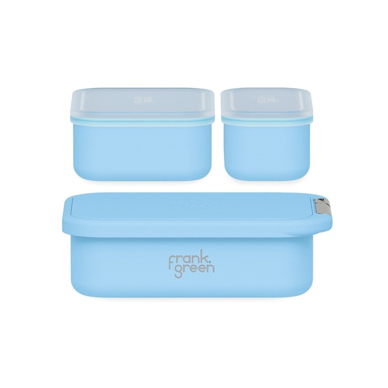 Lunch Container With Silicone Lid Sky Blue