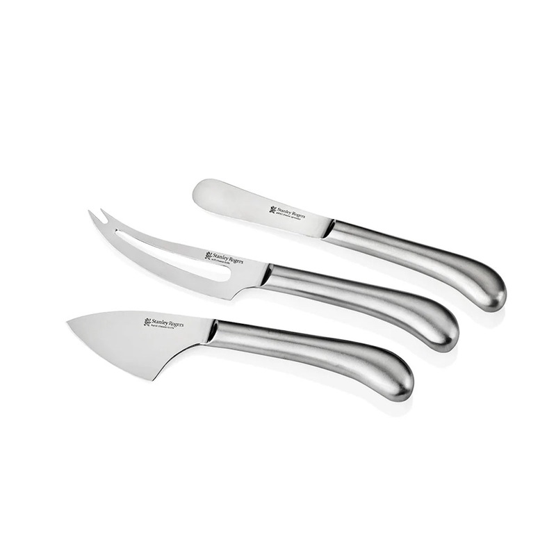 Pistol Grip Stainless Steel Cheese 3 Piece Set