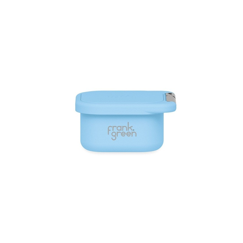 Snack Container With Silicone Lid Sky Blue