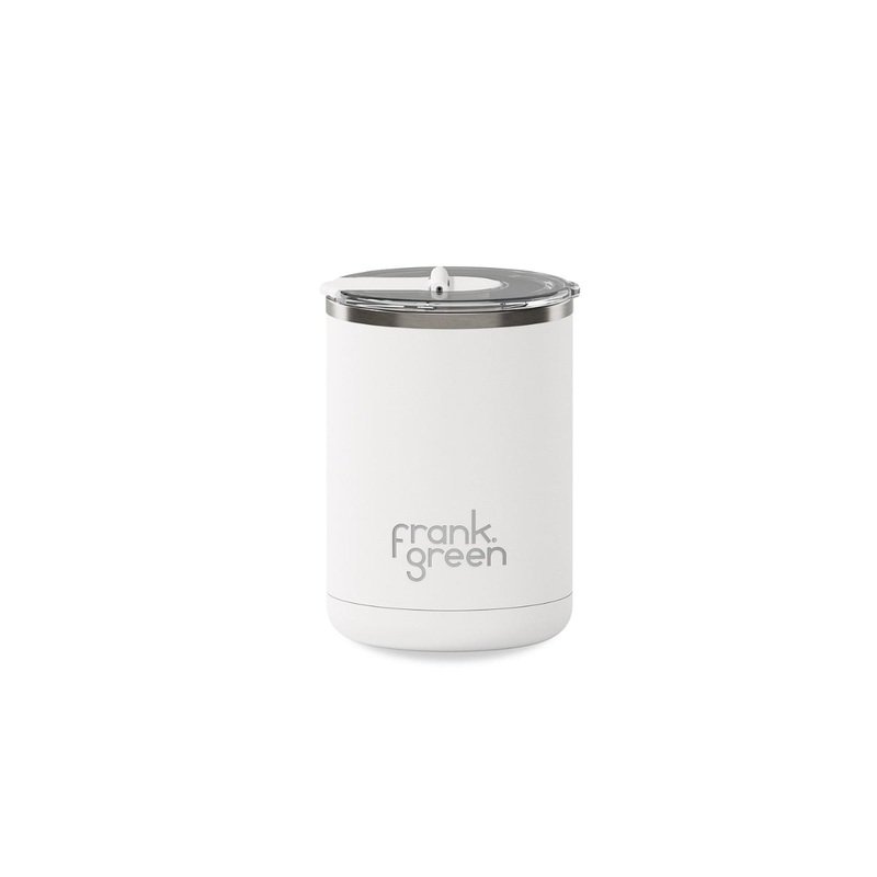 12oz Stainless Steel Ceramic Cup With Hinged Lid Cloud