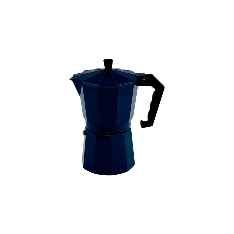 Blend Traditional Stovetop Espresso Maker 9cup Navy Gift Boxed