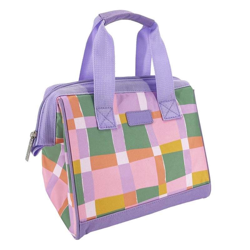 Insulated Lunch Bag - Pastel Checks