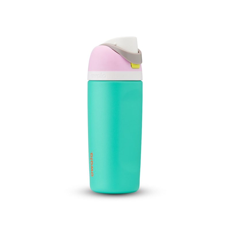 Kids FreeSip Stainless Steel Insulated 16oz Make Waves! (Pink Green)