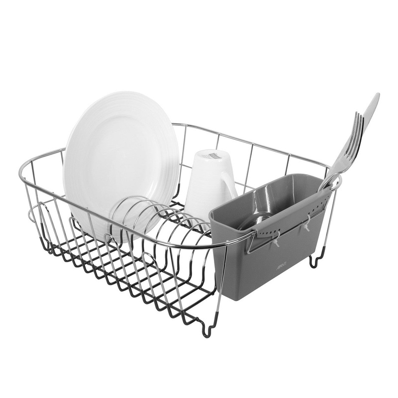 Slimline Dish Rack Small Grey